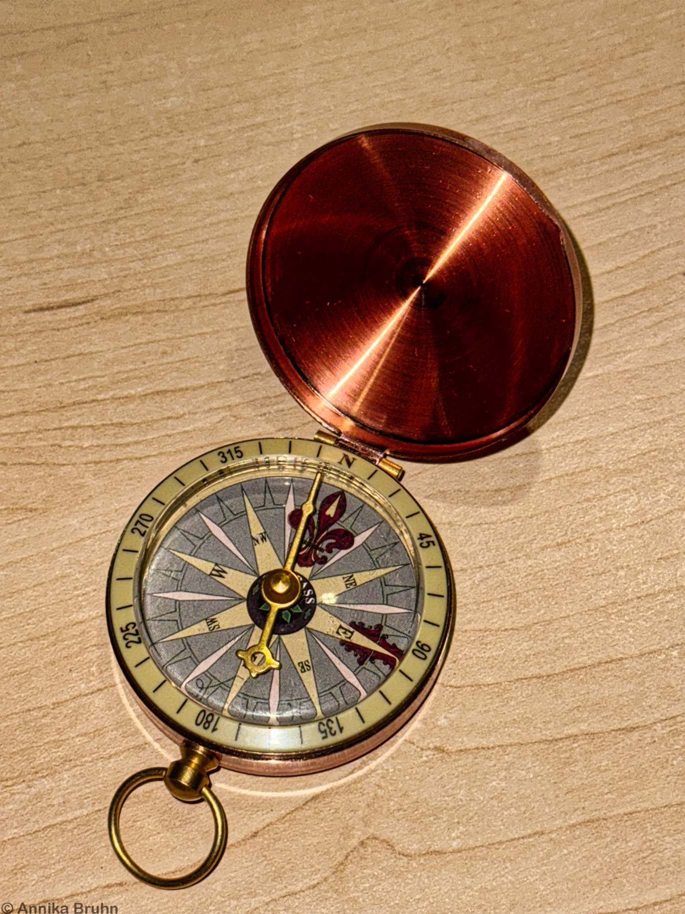 Kupfer Kompass zur Kupferhochzeit